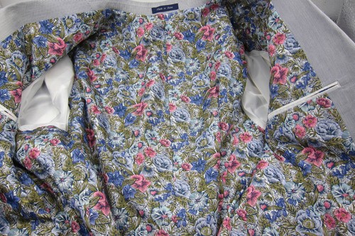 NWT Alan Flusser Fine Blue Stripe Cotton 2Piece Suit Dual Vent Flat Front XL 46R - Picture 6 of 12