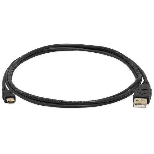 6ft Mini USB Cable USB Charging Cable 5 Pin - Black - Picture 2 of 6
