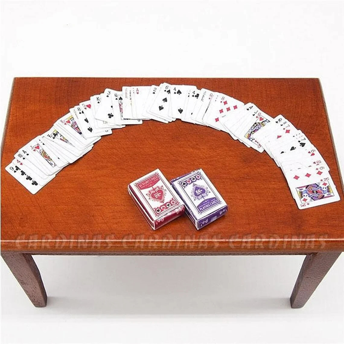Dollhouse Miniature 2 Set decks Pokar Card Playing Games 1cm 1:12