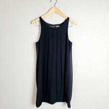 WHBM Black Pleated Balloon Sleeve Dress Women’s Sz 6 Cocktail Party Quiet Luxury