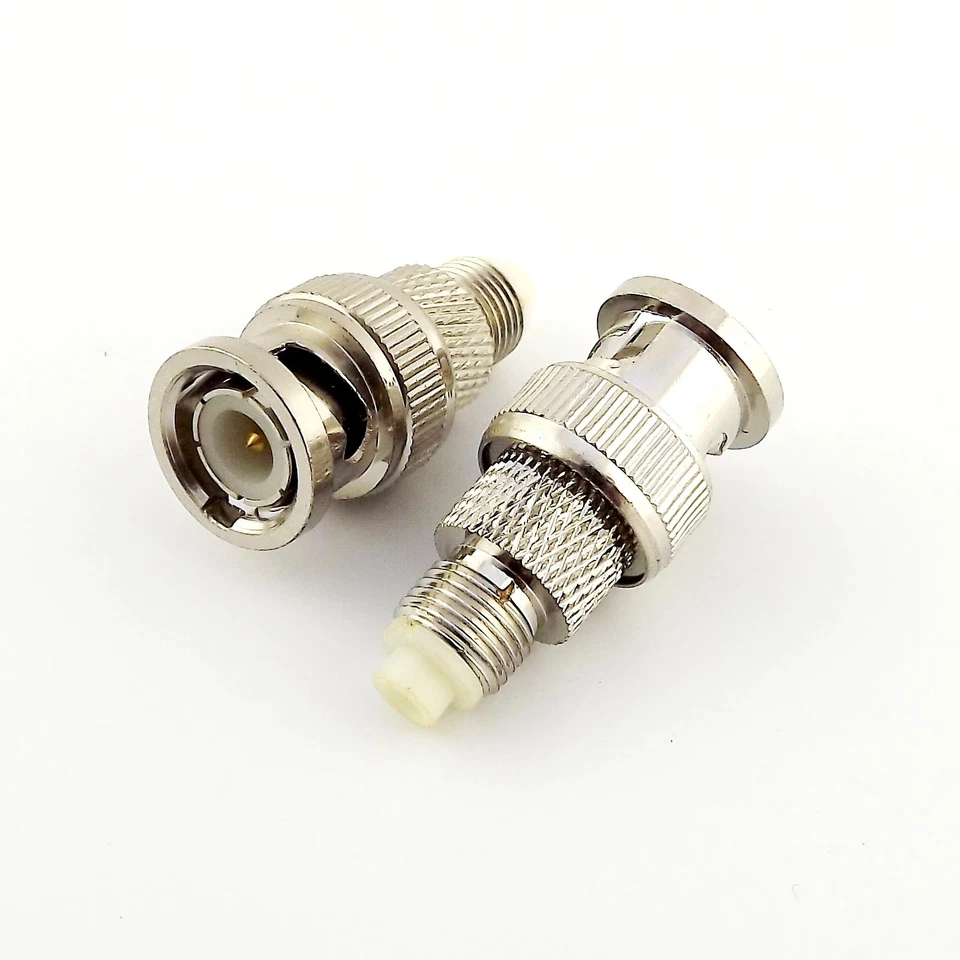 2pcs BNC Male Plug to FME Female Jack Straight RF Coax Adapter Connector - Image 2 of 4