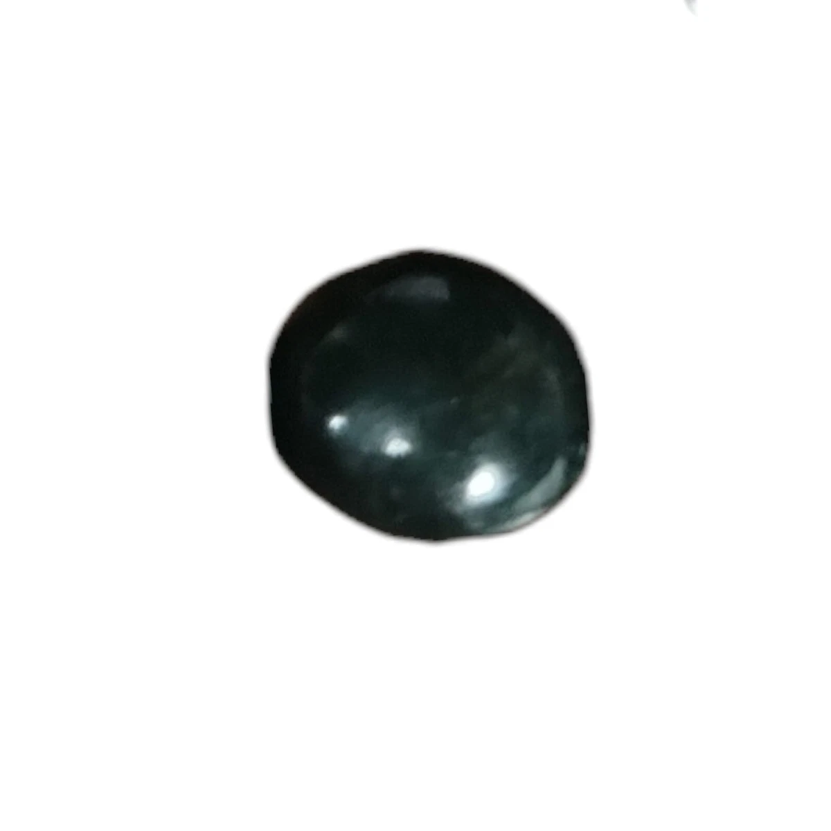 Rare Black Jadeite Jade Cabochon Guatemalan 11mm Circle