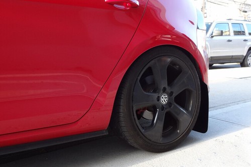 Rally Armor MF37-UR-BLK/SIL Black/Silver UR Mud Flaps for 18-21 MK7.5 VW Golf R - Picture 7 of 11