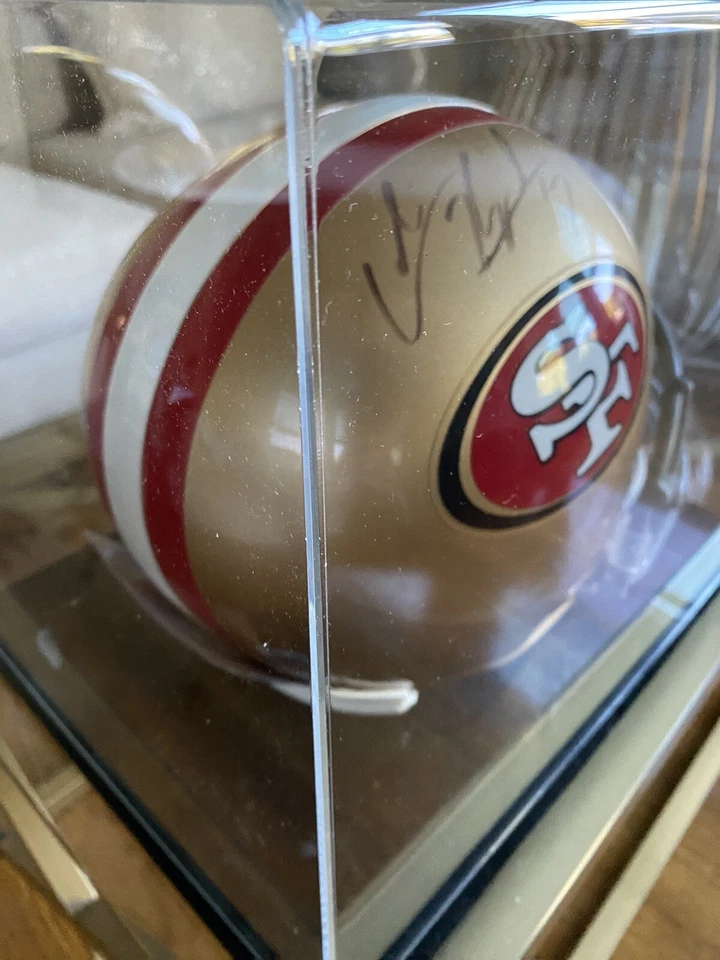 Casco autografiado tamaño completo réplica Colin Kaepernick San Francisco 49’rs. PSA Foto 3 de 4