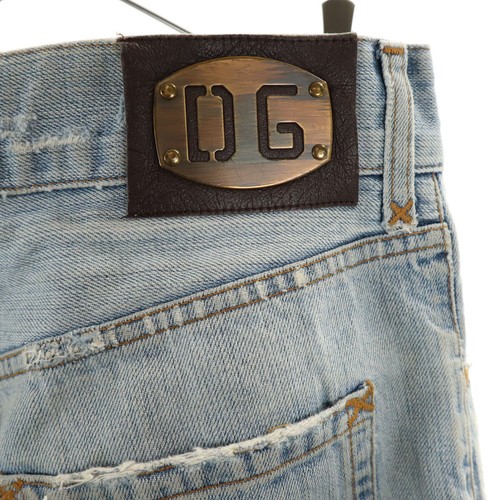 DOLCE&GABBANA made in Italy Vintage processing Straight denim pants jeans Men's - Picture 3 of 13