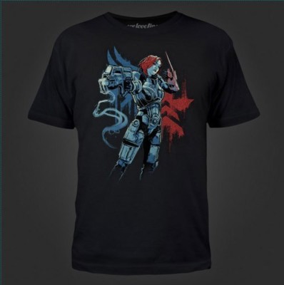T-shirt Femme Manches Longues SELECT WAY – Mass Effect – Sheppard – Noir