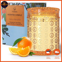Duftkerze Im Glas Orange 200G NatüRliches Sojawachs 50 Stunden Brenndauer