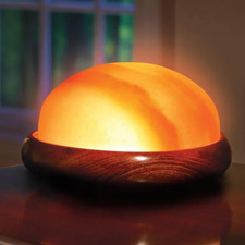Himalayan Salt Detox Half Dome Lamp Double Bulb Natural Pink Salt Lamp