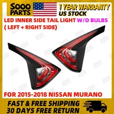 Pair Rear Left & Right Inner Side LED Tail Light For 2015-2018 Nissan Murano