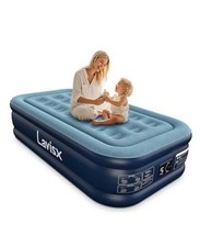 Twin Air Mattress with Built in Pump 16" Blow Up 16"Twin-With Built-in Pump