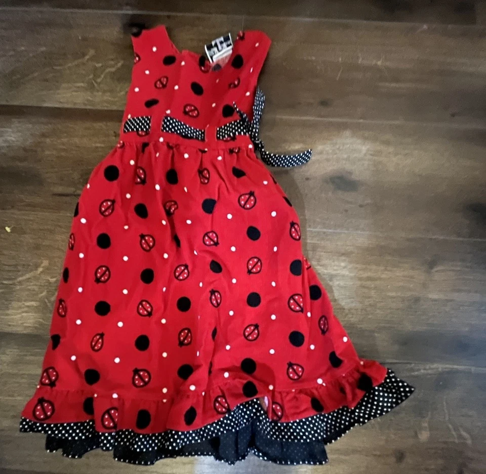 Редкое издание леди жук вельветовое платье размер 6 x - Изображение 2 из 4