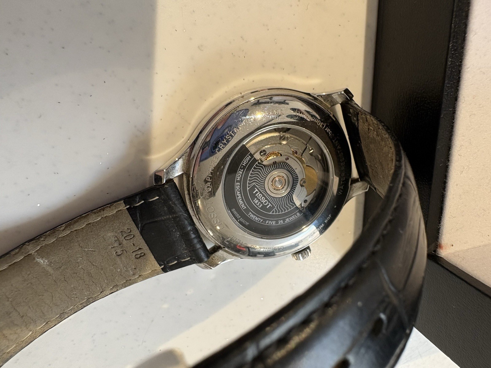 TISSOT TRADITION POWERMATIC 80 OPEN HEART AUTOMATIC WATCH BOXED image 5