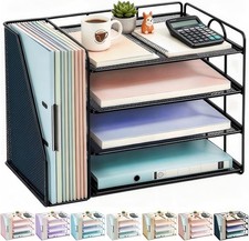 Gianotter 4-Tier Paper Organizer with Magazine Holder, Desk Organizers