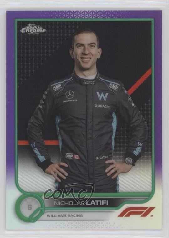 2022 Chrome Formula 1 F1 Racers Purple & Green Refractor Nicholas Latifi #51 5ya
