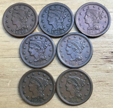 TTB à EF+ gros centimes : deux 1848, 1849, 1853, deux 1854 & deux 1856