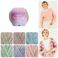 Stylecraft Serene Aran 100g Acrylic Wool Blend Speckled Variegated Knitting Yarn