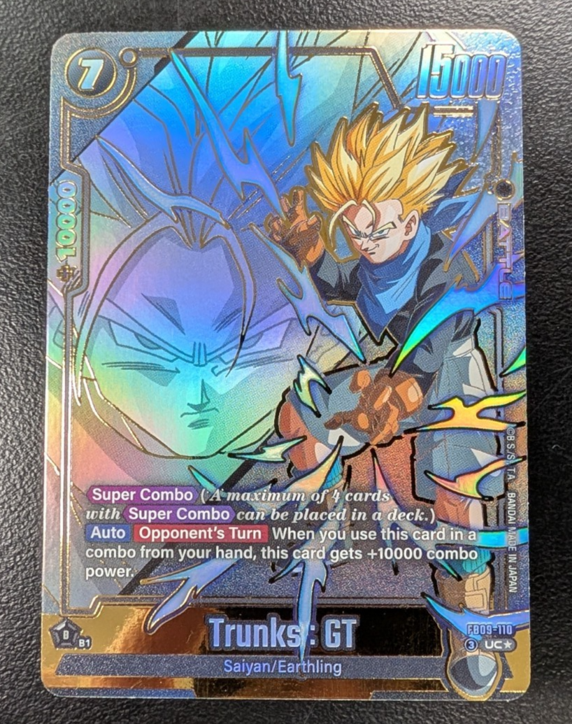 Trunks : GT FB09-110 Alternate Art Dual Evolution Dragon Ball Card