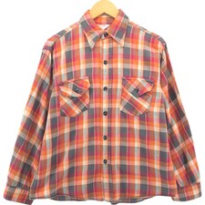 Vintage 1970'S Frostproof Long Sleeve Flannel Check Shirt Men's XL