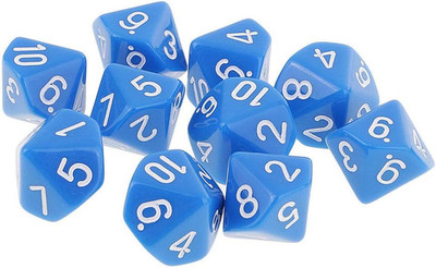 10 STÜCKE Polyedrische Würfel D10 Würfel Dice Spielwürfel for DND RPG Tischspiel
