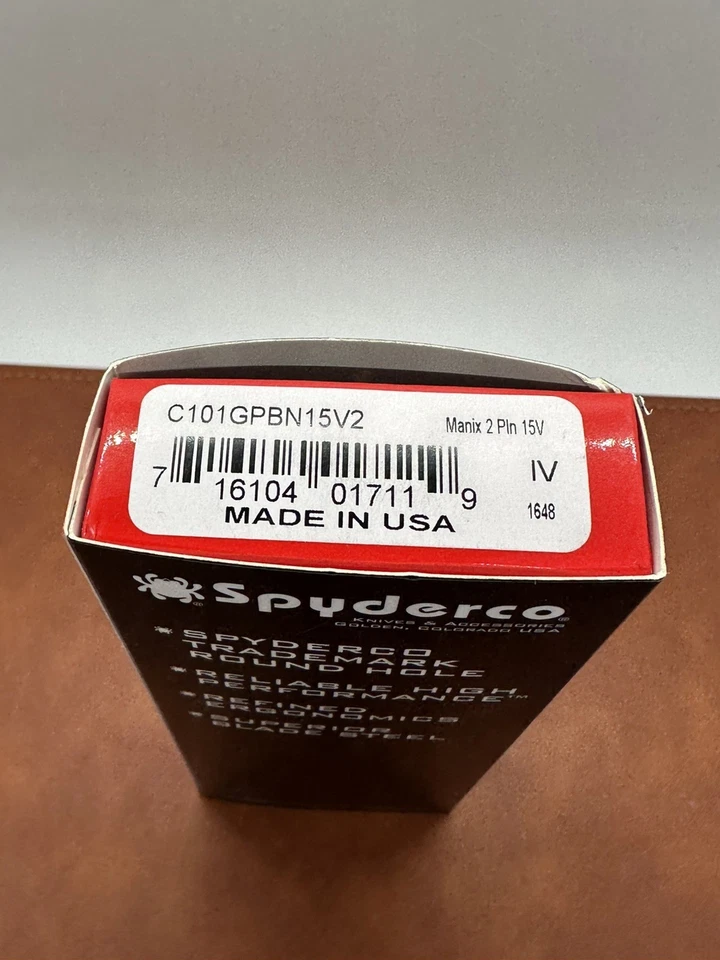 BBB-Spyderco Manix 2 - G10 Scales - CPM 15V- C101GPBN15V2 - FREE SHIPPING! - Image 2 of 4