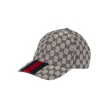 Gucci GG Canvas Baseball Hat with Web Blue