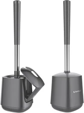 Toilet Brush and Holder 2 Pack, Toilet Bowl Brush with Extra Long Handle Brush 