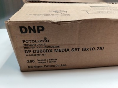 DNP DP-DS80DX Media Set 1 case (2 sets) Photo Paper and 2 Cartridges 260 Images