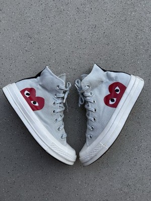 DDP Converse Comme des Garcons Play High Top Sneakers Womens Trainers Shoes 7.5