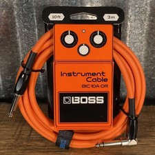 Boss BIC-10A-OR 10' Right Angle to Straight 1/4" Guitar Instrument Cable ORANGE