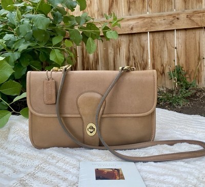 Vintage Coach Leather Twin Clutch -Shoulder Bag NYC Factory Made - Style 9380