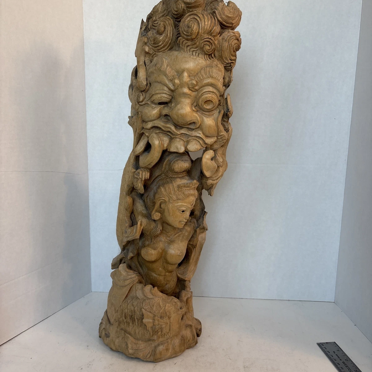 ⭐️大型⭐️ブッダハンド⭐️仏陀⭐️Buddha⭐️木彫り⭐️オブジェ⭐️アンティーク ‼️⁉️ Wooden Buddha Vintage Original Antique Chinese Figurines & Statues