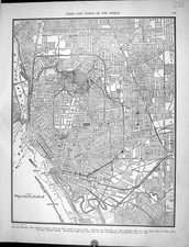 Old Collier 1936 Map Buffalo New York America Hassan Refa Mosque Egyp 20th