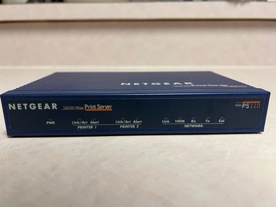 Netgear PS110 10/100 Mbps 2 Port Print Server Without/AC Adapter