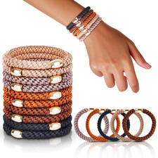 Hair Ties No Damage - 10PCS Ponytail Holders - Elastic Hair Ties for Thick Hair