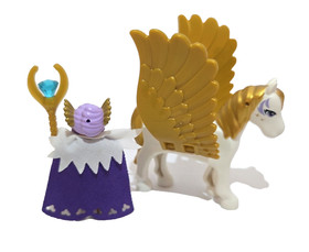 Lego ELVES Minifigure Skyra & Pegasus Horse w/ Gold Wings 41078 Animal Elf Lot