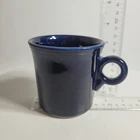 Fiestaware Coffee Tea Mug Cup Cobalt Blue Ring Handle Homer Laughlin Retired