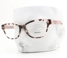 Prada Eyeglasses VPR 03W ROJ-1O1 Glasses Soft Pink Black Havana 53mm w/pouch
