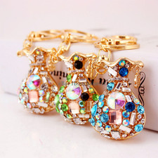 Purse Crystal Rhinestone Keyring Keychain Pendant Bag Purse Car Key Chain Ring