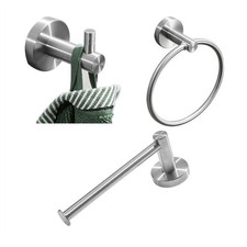 High Quality Rustproof 304 Stainless Steel Brushed Silver Polishing Bathroom Acc