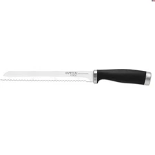 Epicure 8-Inch Bread Knife - Chic Black Handle & Serrated Stainless Steel Blade