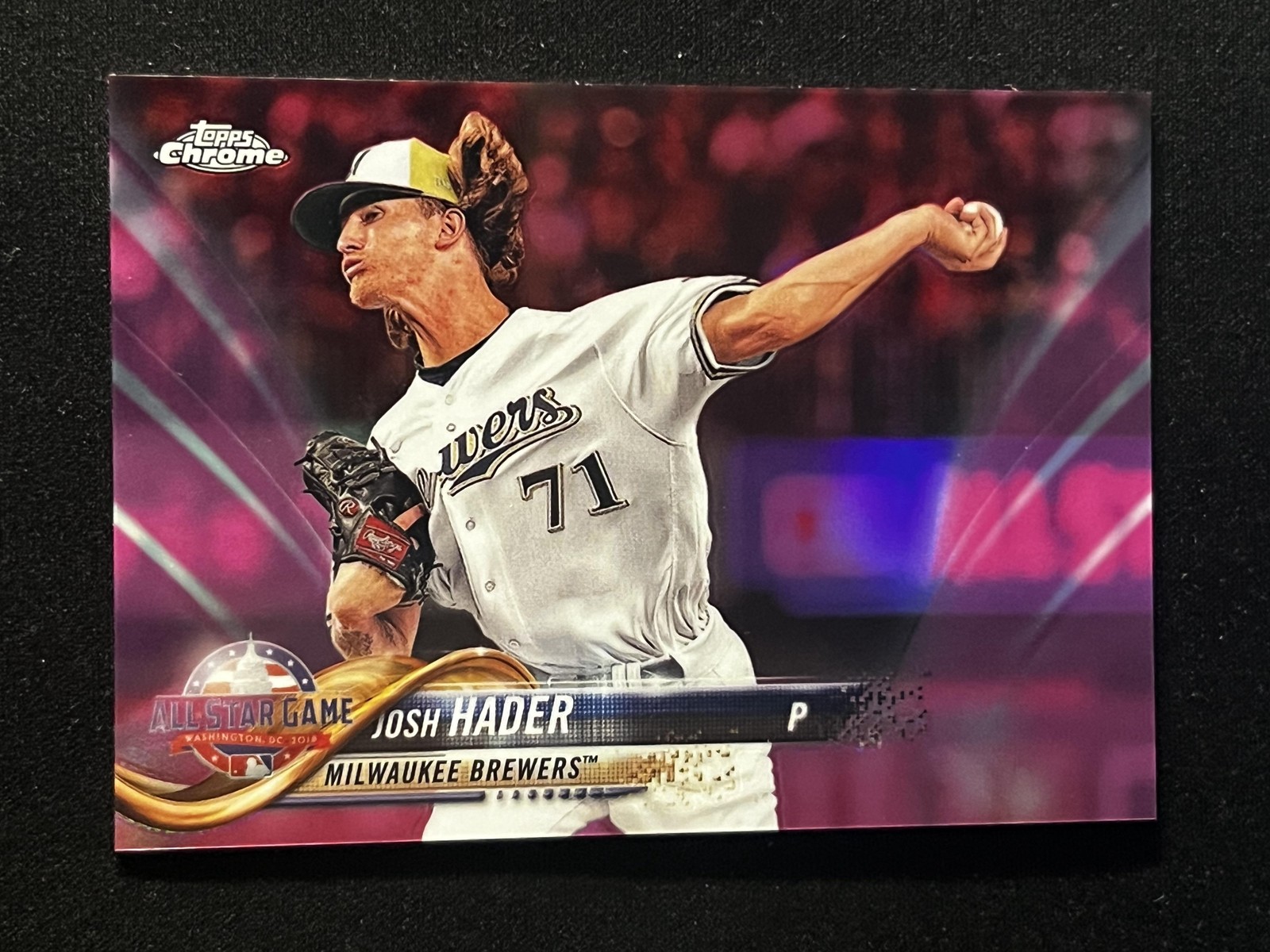 2018 Topps Chrome Update #HMT79 Josh Hader Pink Refractor