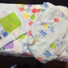 Blues Clues Crib Toddler Quilted Comforter Peek A Boo Bed Set Sheet Pillow Case