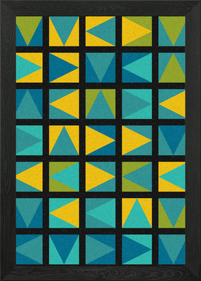Geometrisches Muster gerahmtes Wandbild Poster Leinwanddruck Bild