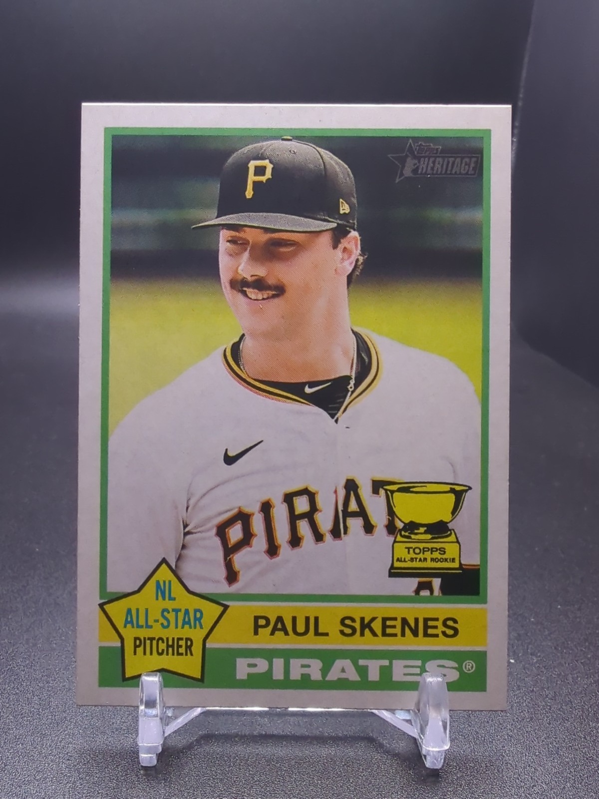 2025 Topps Heritage - Paul Skenes #60 Dark Green Border
