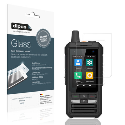 2x Schutzfolie für Uniwa F80S - Anti-Shock 9H Folie dipos Glass Kunststoffglas
