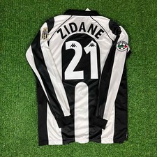 Maglia Zidane 21 Juventus Bianca 97 98 Taglia L Retro Calcio Home LS