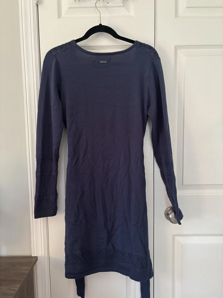 Женское вязаное платье-свитер Prana Blue Ella Pointelle размер M - Изображение 3 из 4