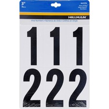 Hillman 3 in. Black Vinyl Self-Adhesive Number Set 0-9 23 pc. - Case of 6-PACK