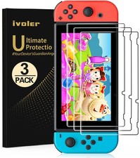  3 Pack Screen Protector Tempered Glass for Nintendo Switch, Transparent HD ...