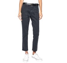 Nili Lotan Pants Women's 2 East Hampton 30x26 Cotton Twill Crop Carbon NWT